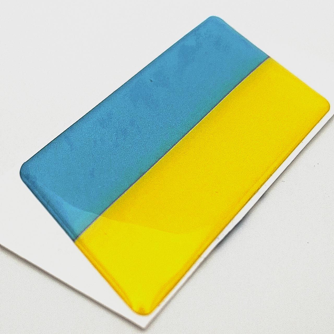 Наклейка флаг Украины акрил глянцевый 6,3х3,2 см (2883909171)