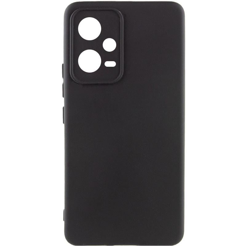 Противоударный чехол TPU GETMAN Liquid Silk Full Camera для Xiaomi Poco X5 Pro 5G Черный / Black