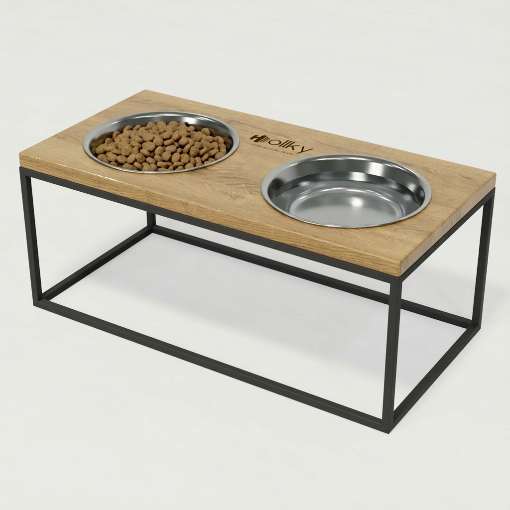 Миски на подставке для больших собак Hollky Base XL20 2х1,8 л (BXL20-522620-GRNT)