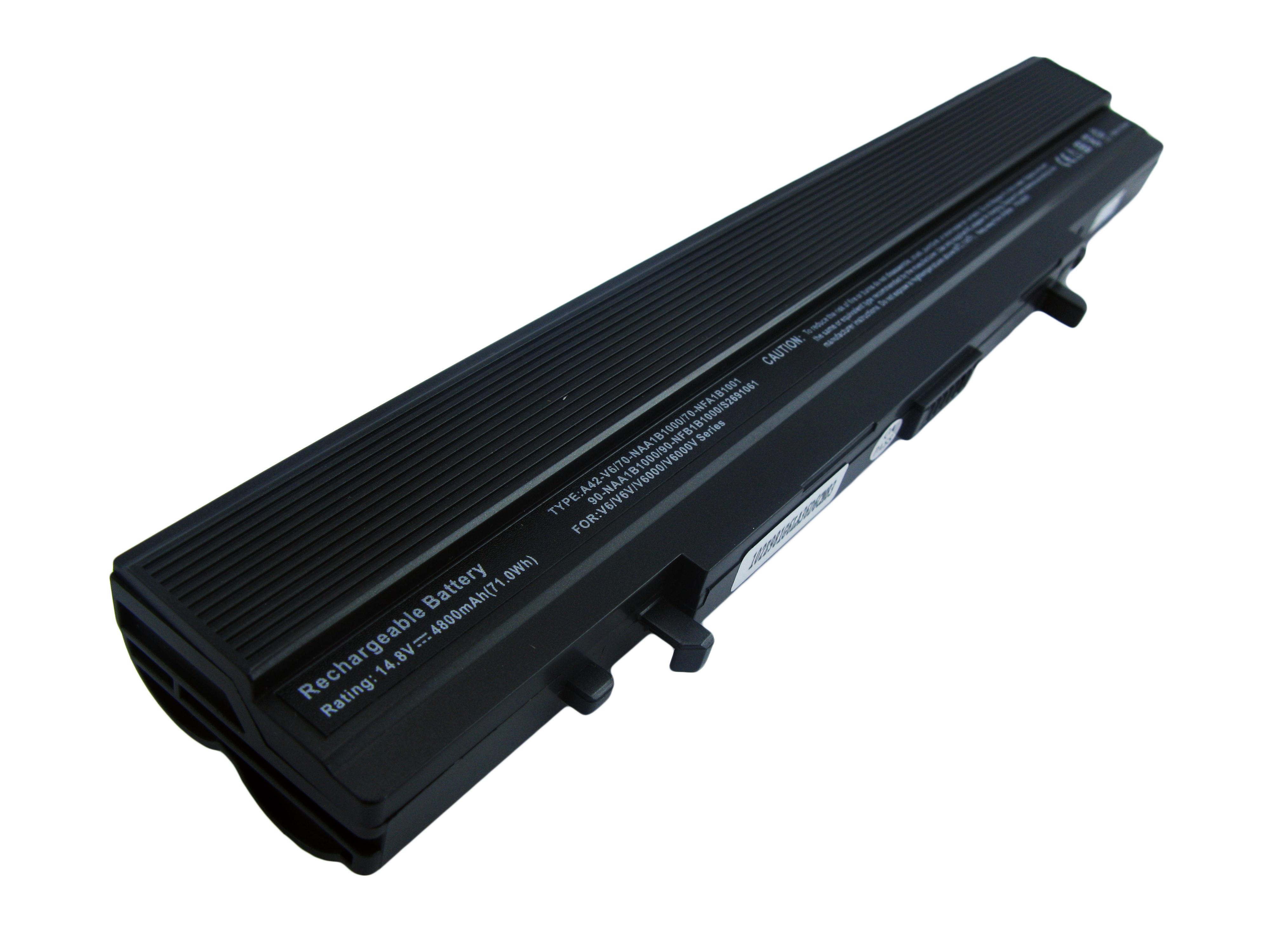 Аккумулятор для ноутбука Asus A42-V6 V6J 14,8 V 4400 mAh OEM Black