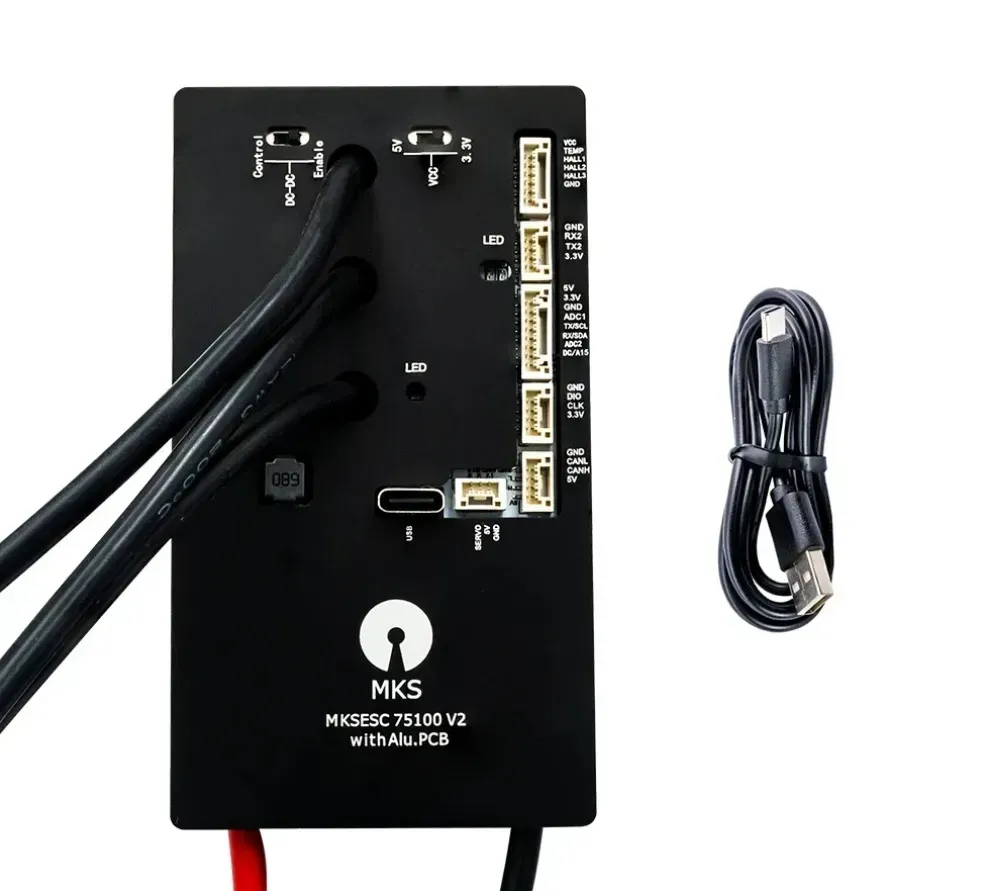 Контроллер Makerbase VESC 75200 V2 84V 200А Single BLDC для колесных двигателей с датчиками Холла (00-00029149)