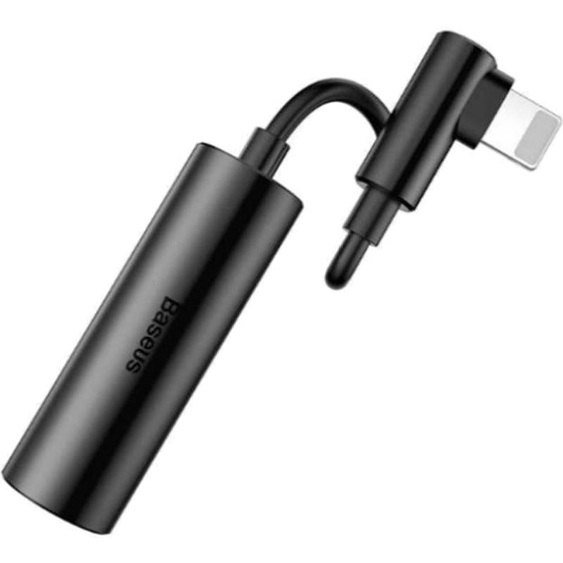 Перехідник адаптер Baseus L42 Lightning Male to 3,5 мм Lightning Female Black