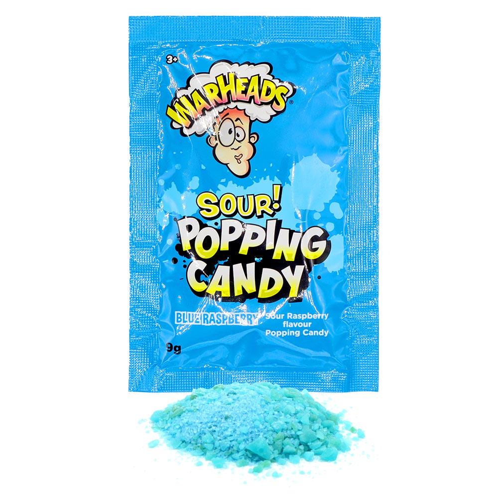 Конфеты кислые шипучие Warheads Sour Popping Candy Blue Raspberry Pouch 9 г (2456080914)