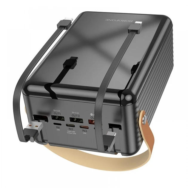 Повербанк Borofone BJ32 PD 22,5W 80000mAh c фонарем Black (BJ32) - фото 6