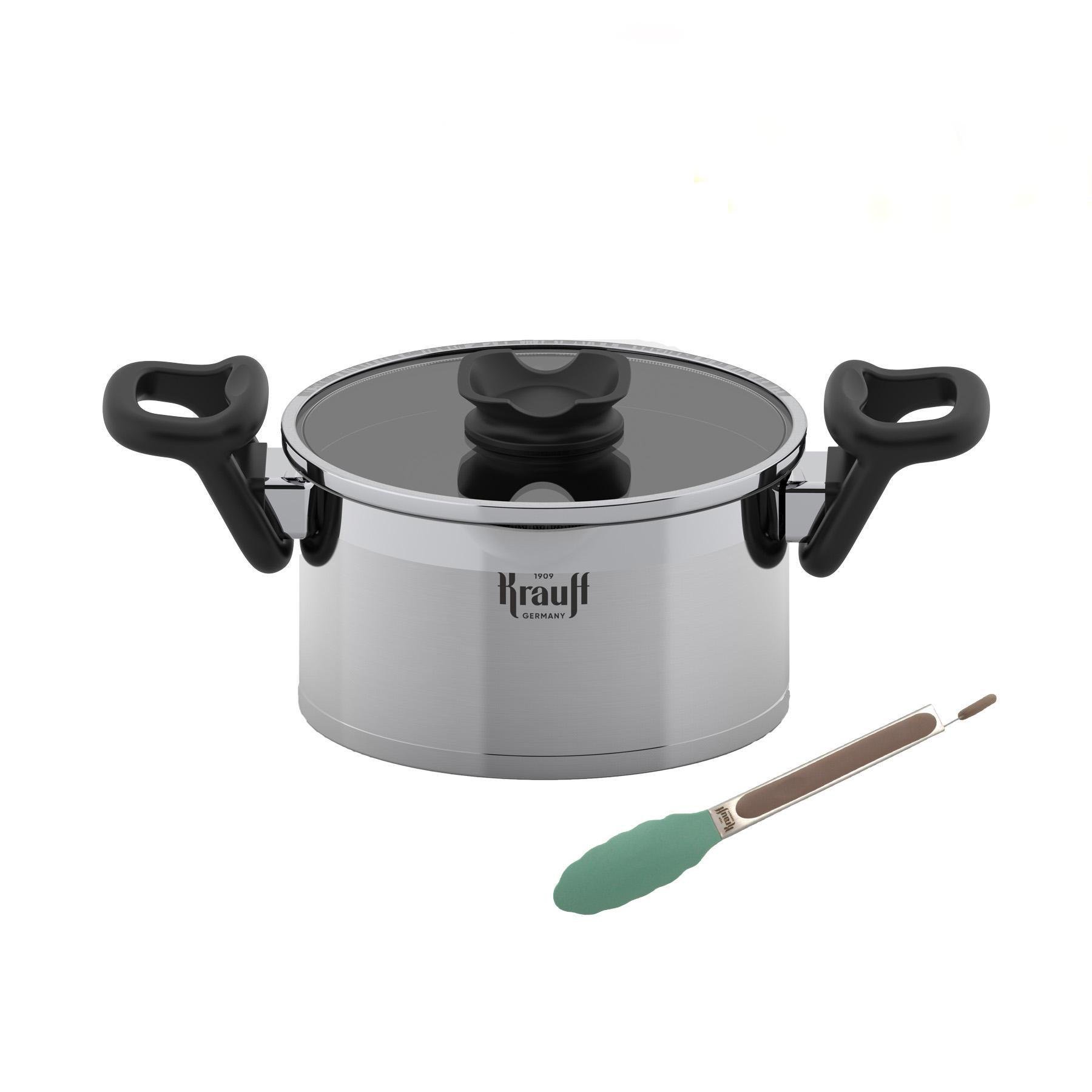 Каструля Krauff Elegance з кухонними щипцями 2,9 л (28824) - фото 1 Каструля Krauff Elegance з кухонними щипцями 2,9 л (28824) - фото 1