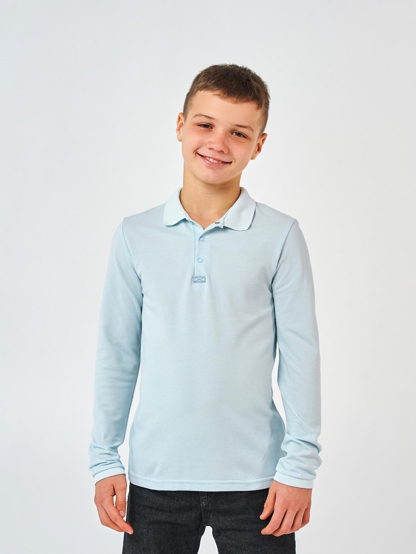 Футболка-поло с длинным рукавом Smil 116 см Голубой (114108)