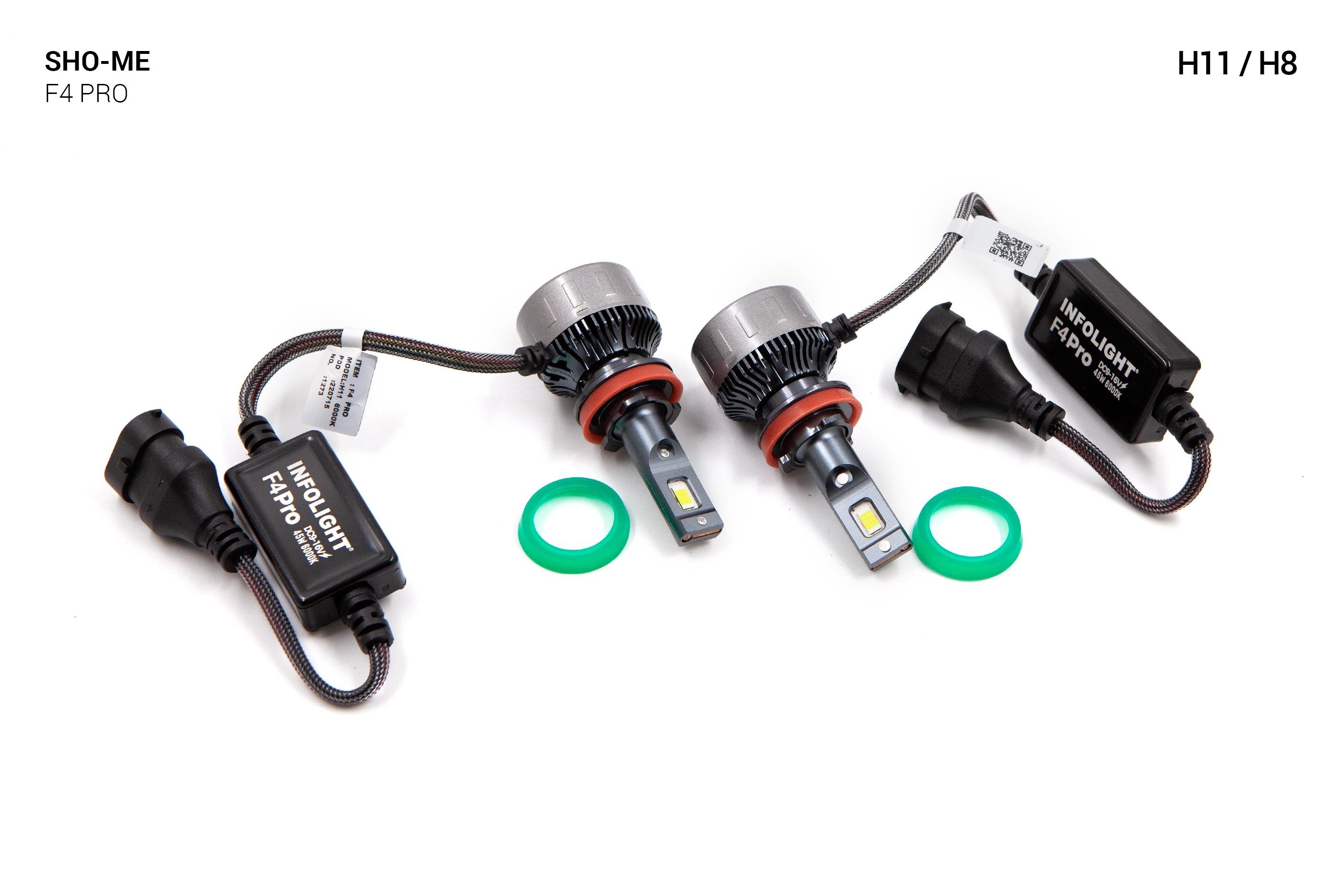 Автолампи Sho-Me F4-Pro H11 LED 45W 2 шт. - фото 6 Автолампи Sho-Me F4-Pro H11 LED 45W 2 шт. - фото 6