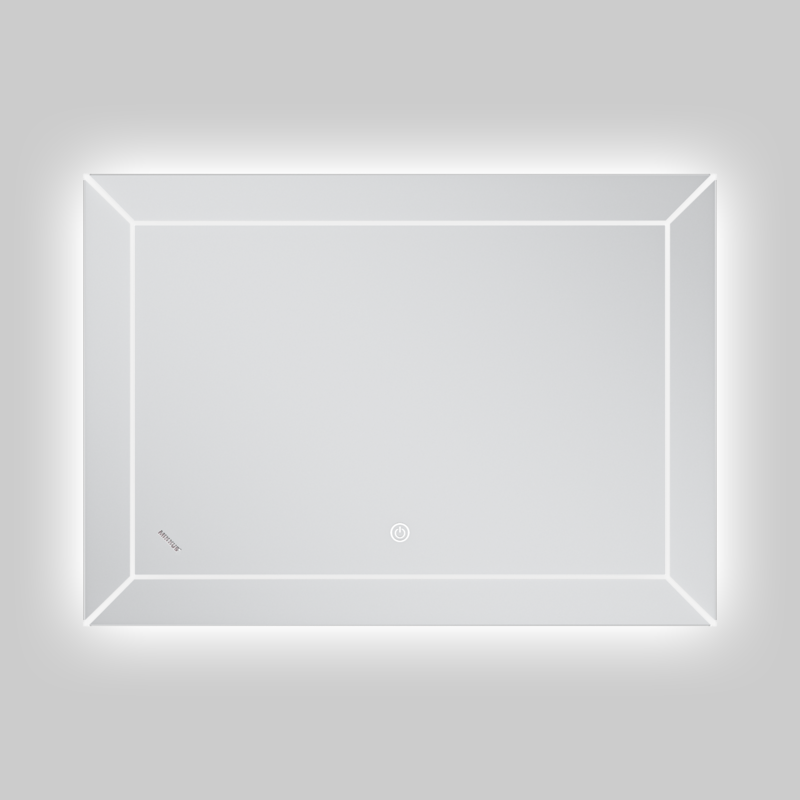 Дзеркало Mixxus Premium CUBIC MR14-80x60-Reverse з Led Touch/Anti-fog/димером/регулятором яскравості (MP6648)