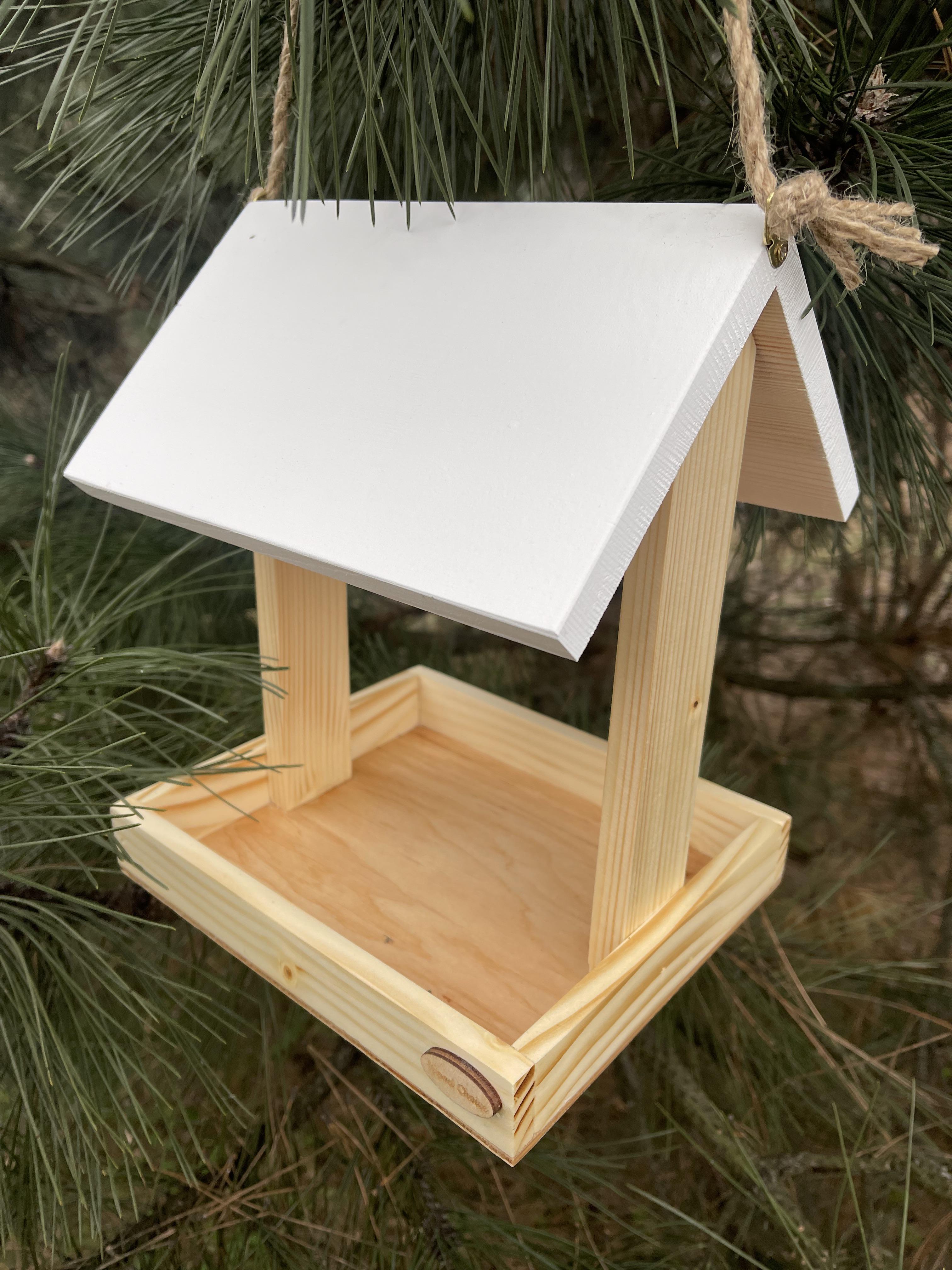 Кормушка для птиц подвесная 20х22х28 Белый (234) - фото 2