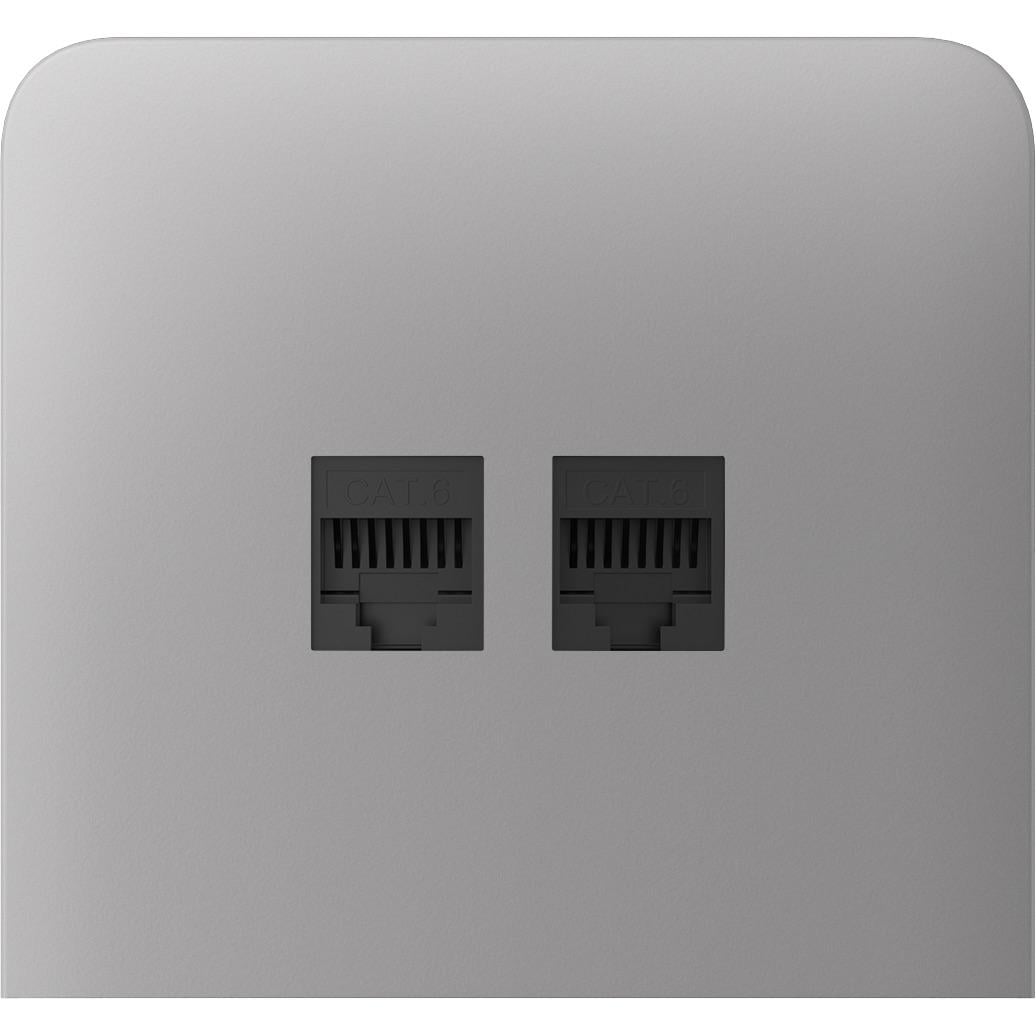 Панель боковая для встроенной интернет-розетки Ajax SideCover LAN Vertical Fog (17077)