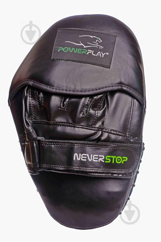 Лапи боксерські PowerPlay 3051 PU Чорно-Зелені - фото 5