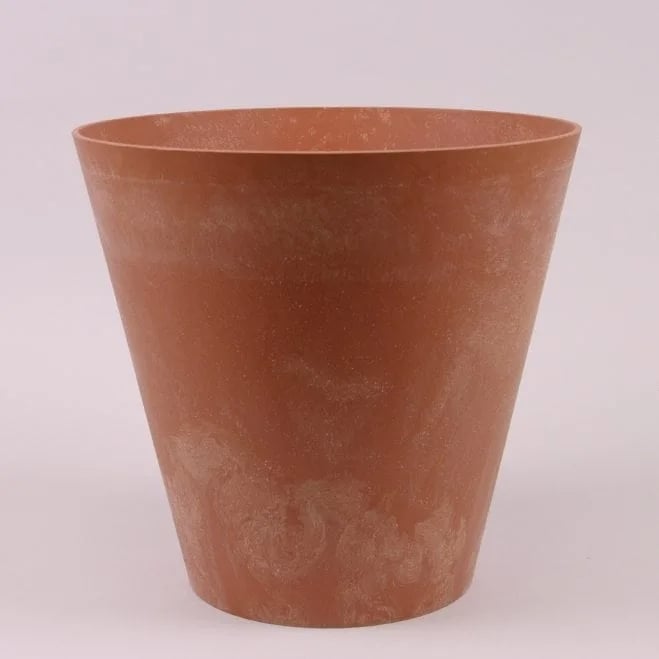 Горшок пластмассовый Tubus Beton Effect Flora Терракотовый 30см.(90925)