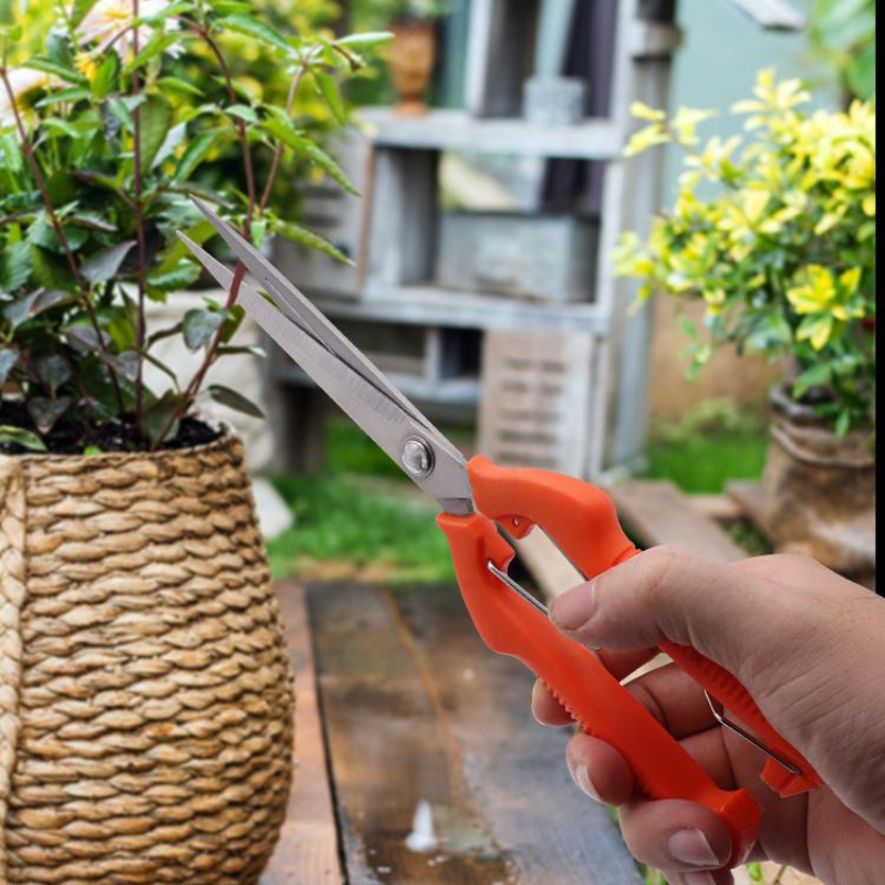 Секатор для обрізання квітів та овочів HAO NONG FU з прогумованими ручками (2554217205) - фото 9