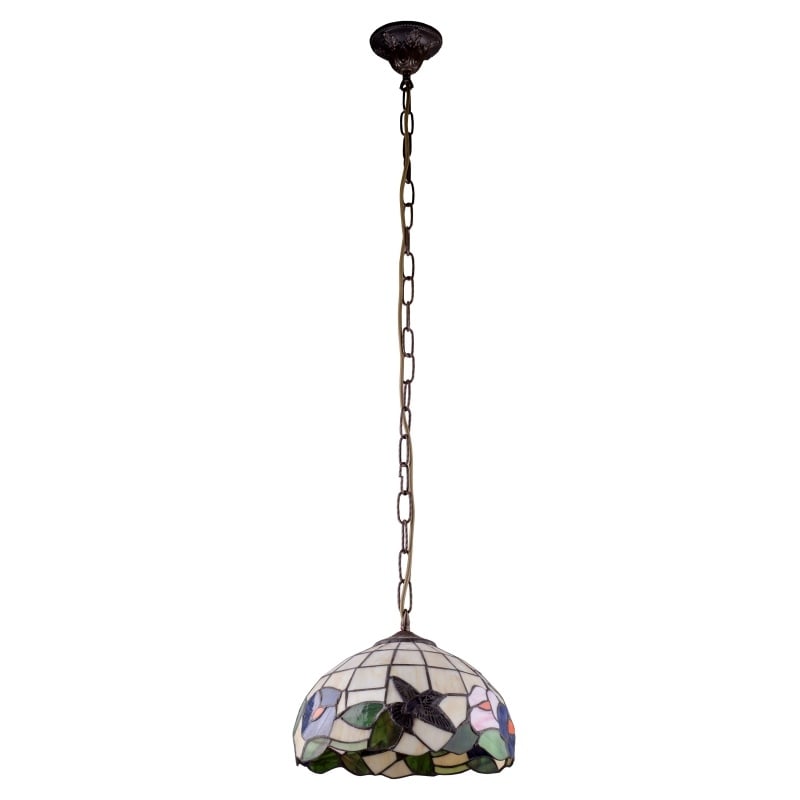 Люстра подвесная Brille Тиффани BL-627S/1 E27 Черный/Сиреневый (178158)