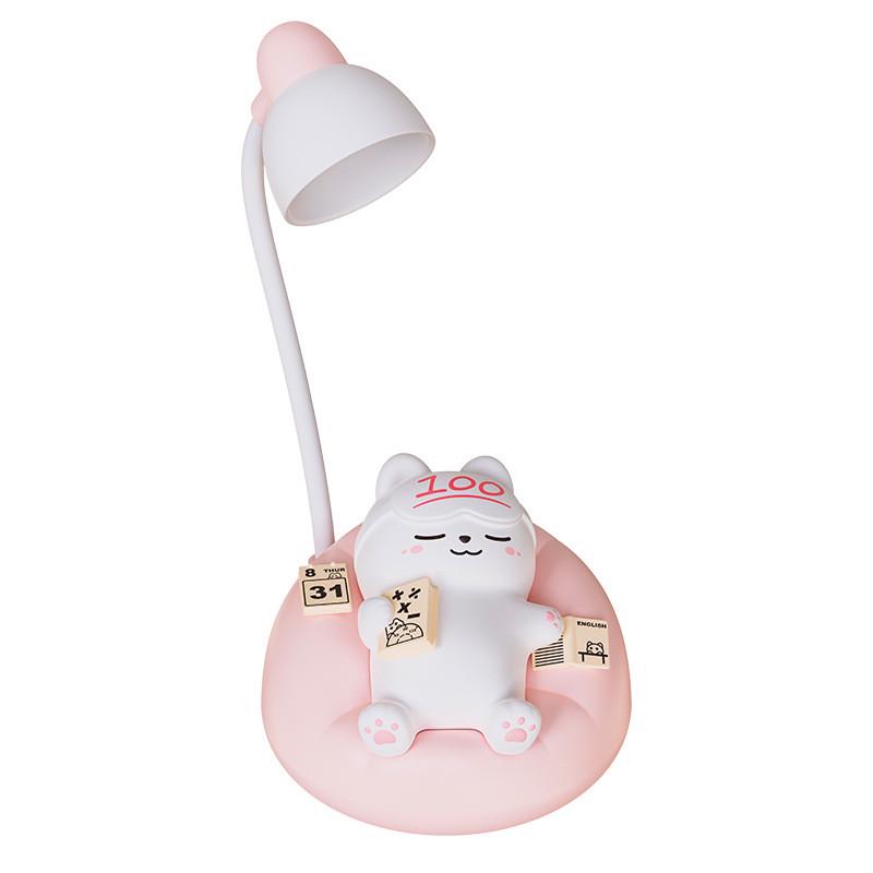 Ночник настольный Спящий котик LED пластиковый Розовый (2356736064)