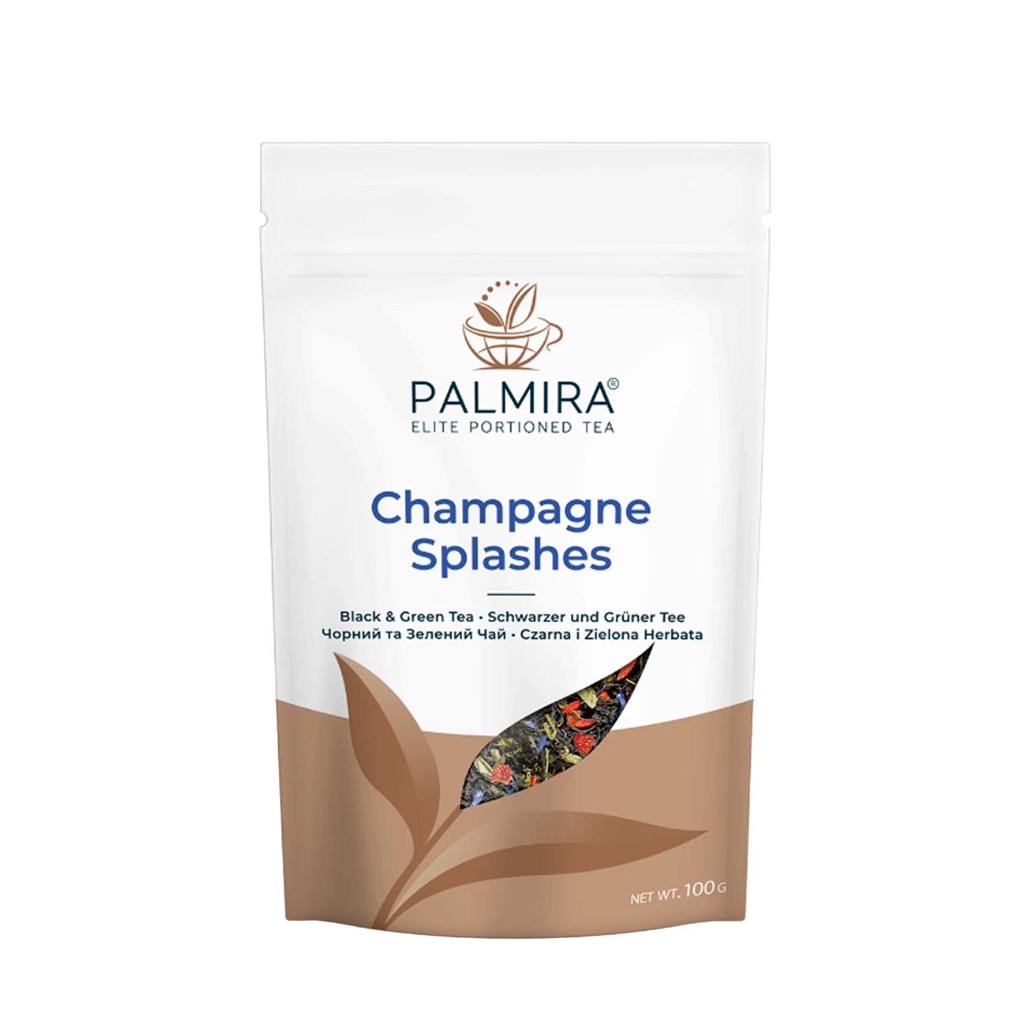 Смесь черного и зеленого чая Palmira Брызги шампанского упаковка 100 г (pal1027) Смесь черного и зеленого чая Palmira Брызги шампанского упаковка 100 г (pal1027)