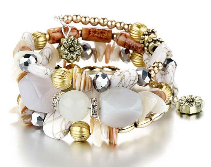 Женский браслет-пружина Primo Stone Cuff White (806034578)