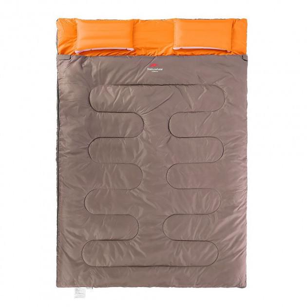 Спальник двухместный одеяло Naturehike Double Sleeping Bag with Pillow SD15M030-J apricot Grey