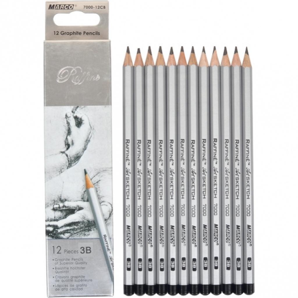 Набор простых карандашей Marco Raffine 7000 твердость 3В ART 12 шт. (7000/12-3В)