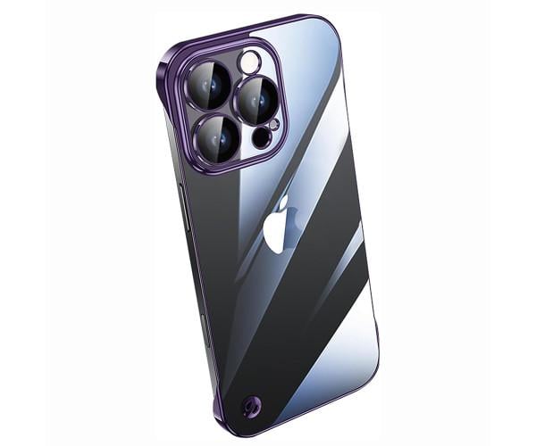 Чохол - накладка Omeve Clear Bamper для iPhone 16 Pro Max із захистом для камери Фіолетовий