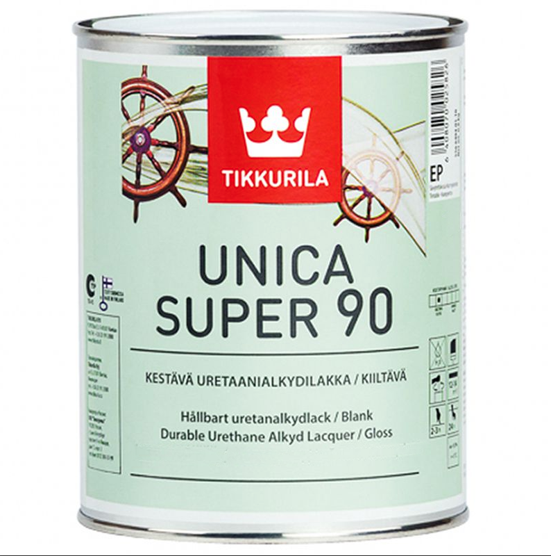 Лак глянсовий TIKKURILA Unica Super 90 База ЕР 2,7 л (2444902409)