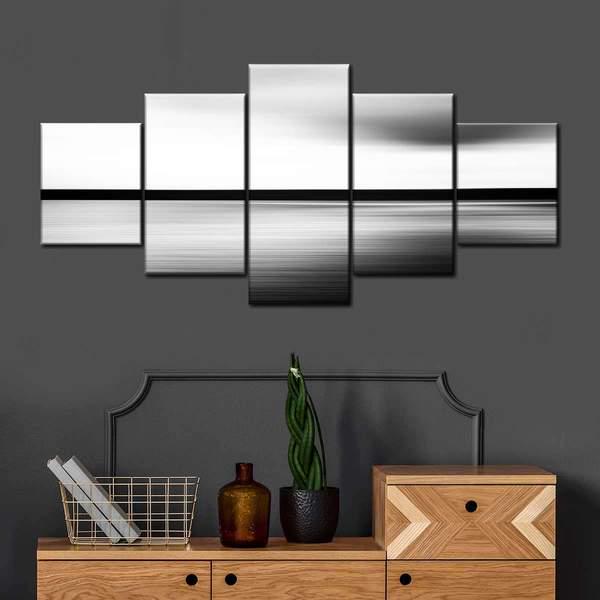 Модульная картина Холодный горизонт из пяти частей 112x48 см (M5_M_35)