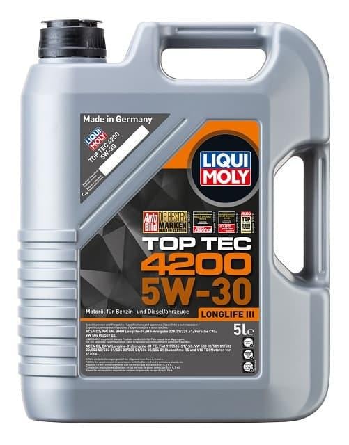 Мастило моторне LiQUI MOLY 5W-30 Top TEc 4200 LongLife ||| 5 л (00107) - фото 2