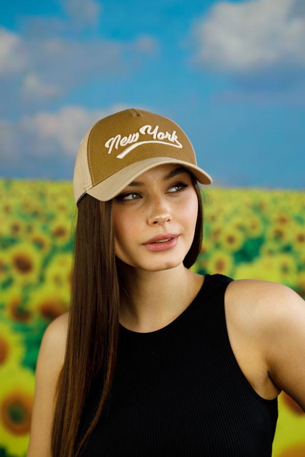 Бейсболка Braxton женская Нью-Йорк Кемел/Бежевый (1514)