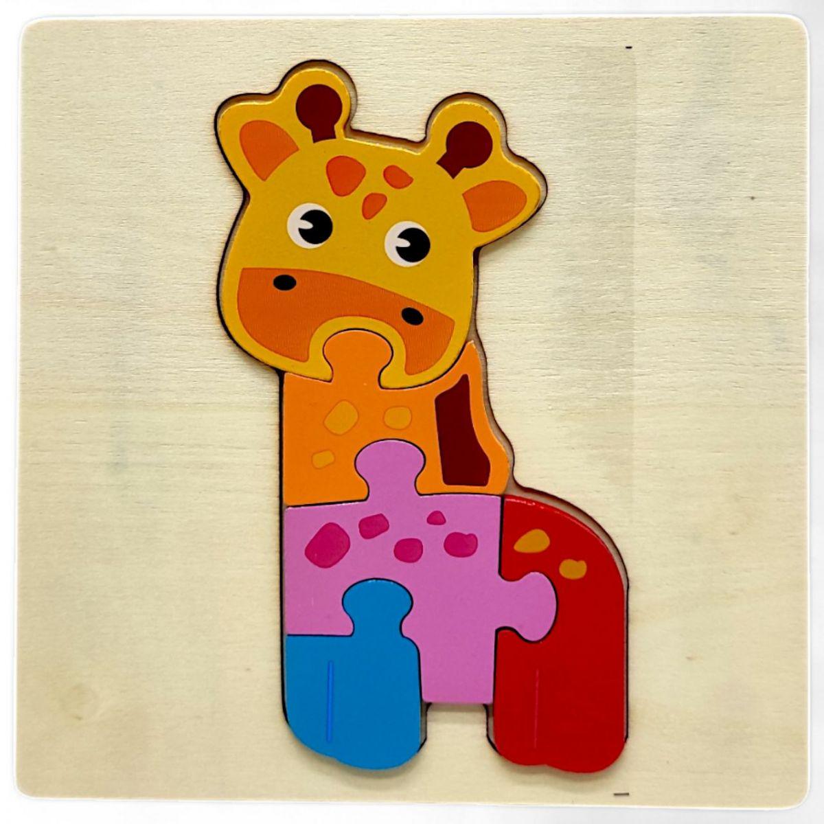 Вкладиш-пазл дерев'яний Жираф 15х15 см