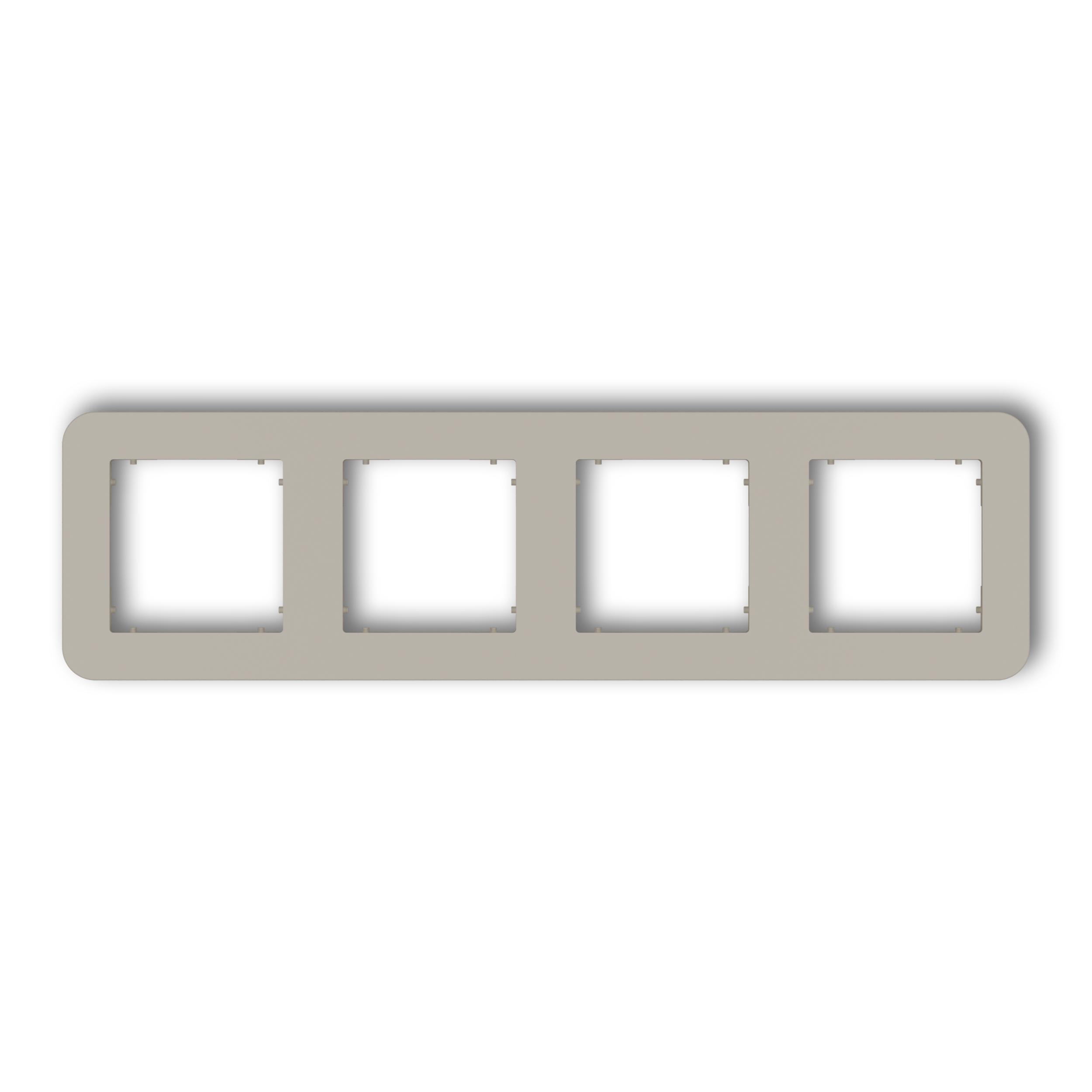 Рамка четверная универсальная закругленная Karlik Mini Taupe (60MRTZ-4)