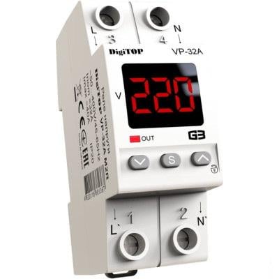 Реле напряжения DigiTop VP-32A M2R Red