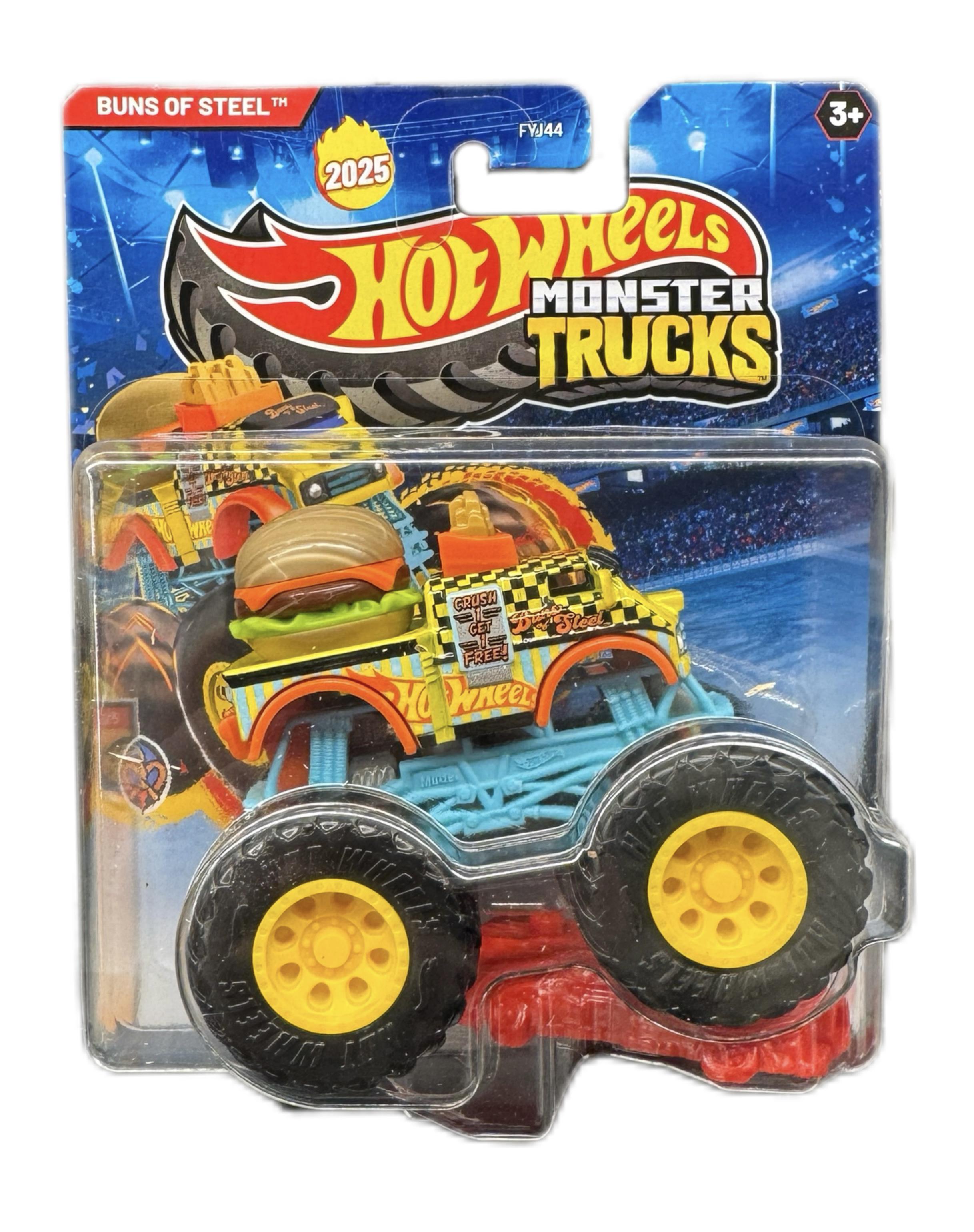 Машинка-внедорожник Hot Wheels Monster truck Buns Of Steel 2/5 FYJ 1:64 2025 (24618908)