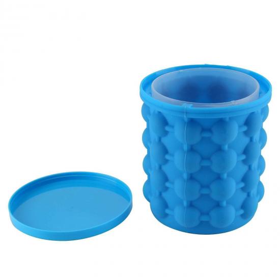 Форма ведро для льда ICE CUBE силиконовая под бутылку 130x130 Blue (127365)