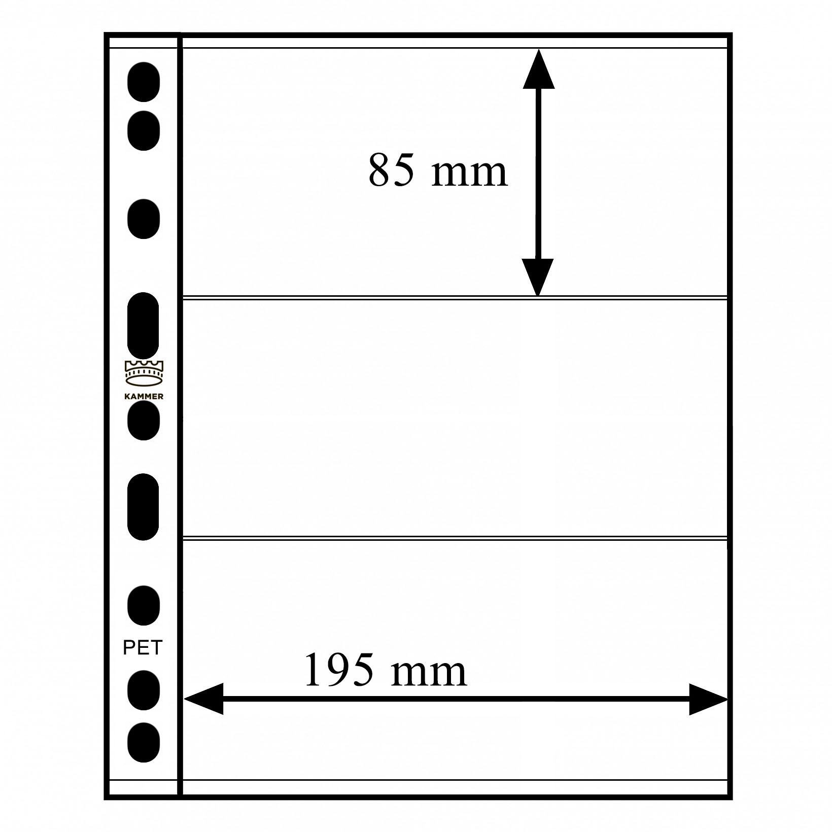 Лист для банкнот Kammer Standart на 3 комірки - фото 2