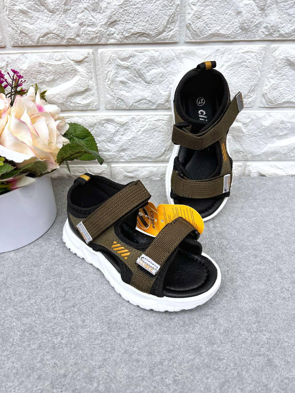 Босоніжки для хлопчика Clibee 1477 р. 28 17,3 см Хакі