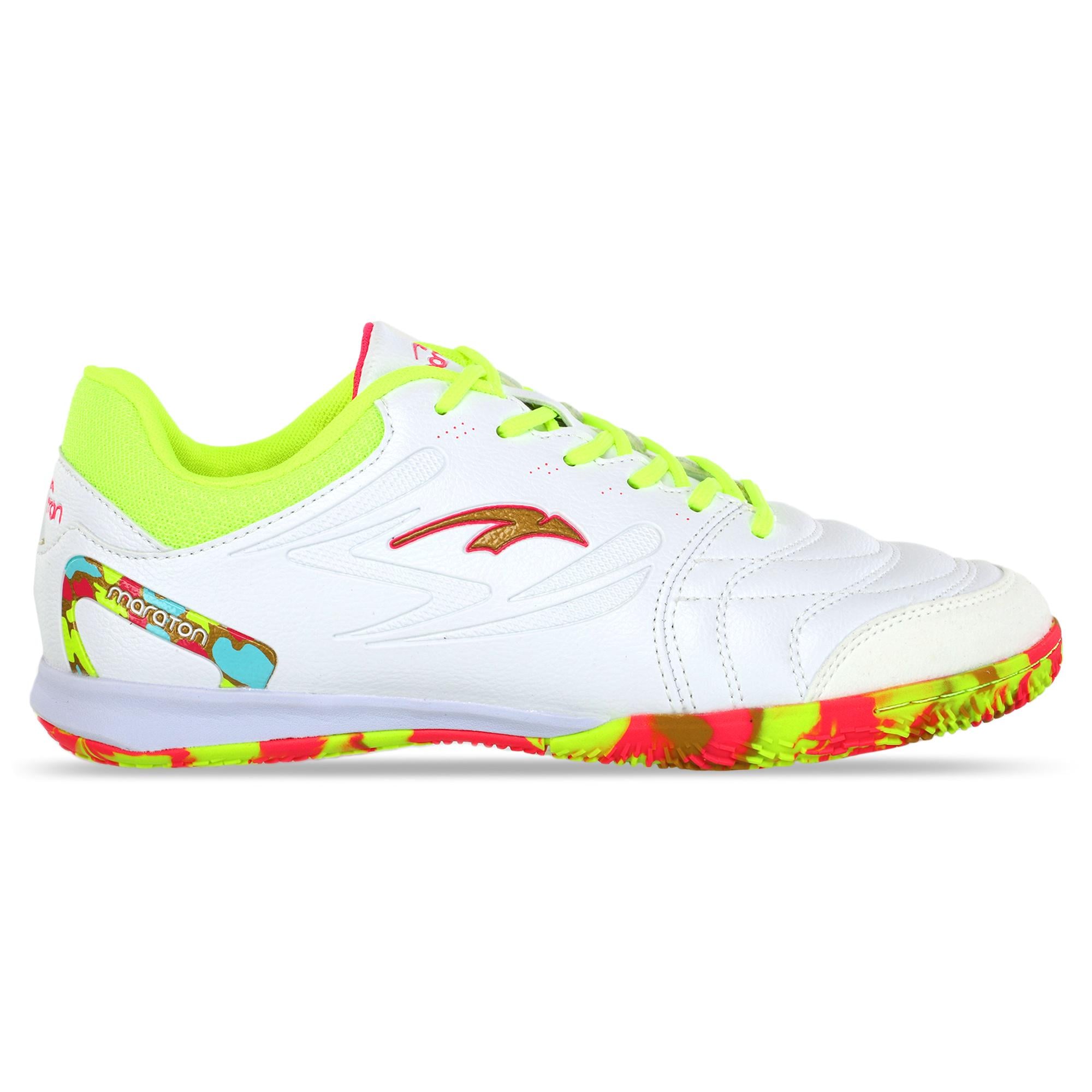 Обувь для футзала мужская Maraton 230439-1 р. 40 Белый/Салатовый (AM0002687)