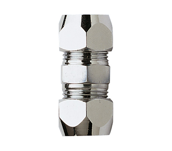 Подвійна цанга Remer зєднувач труби 10x10 мм Хром (125D) Подвійна цанга Remer зєднувач труби 10x10 мм Хром (125D)