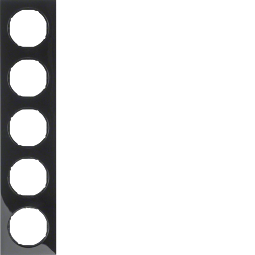 Рамка Berker R.3 пятиместная Черный (10152245)