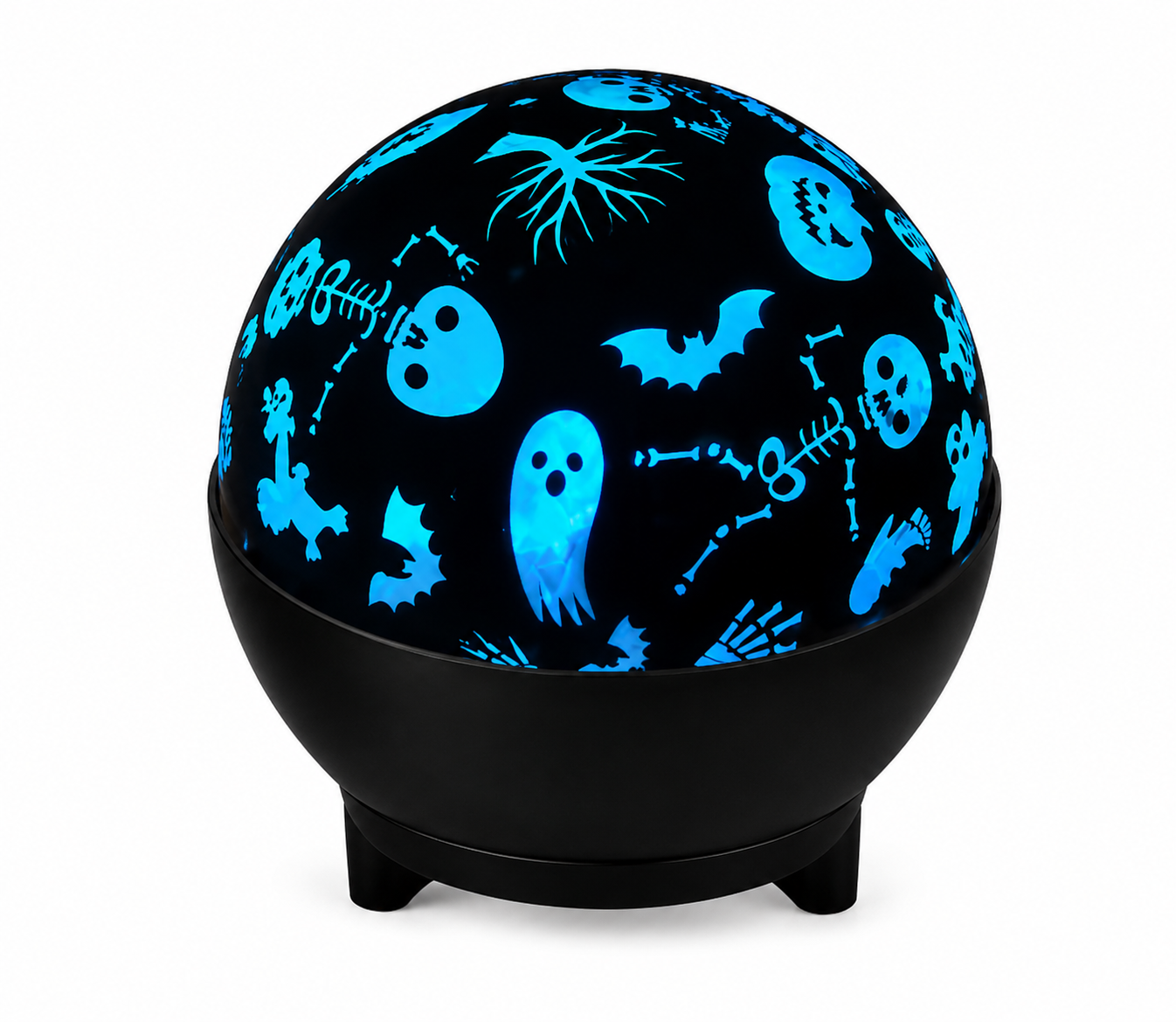 Проектор-ночник мультицветный Halloween Jack-O-Lantern с голосовым управлением/7 режимов/USB (HL-347)