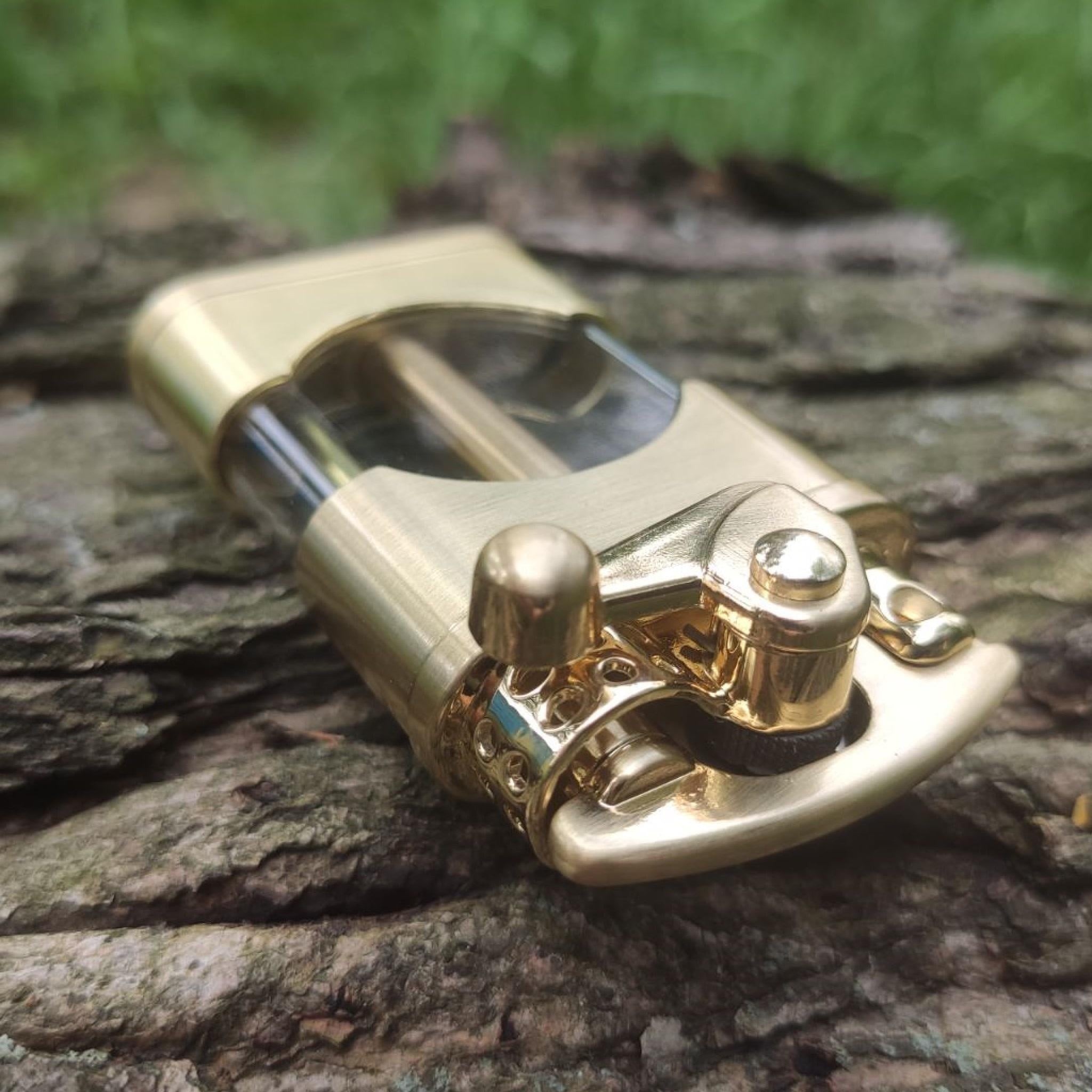 ᐉ Зажигалка бензиновая Zorro Steam Punk Round Z660 Gold (BS