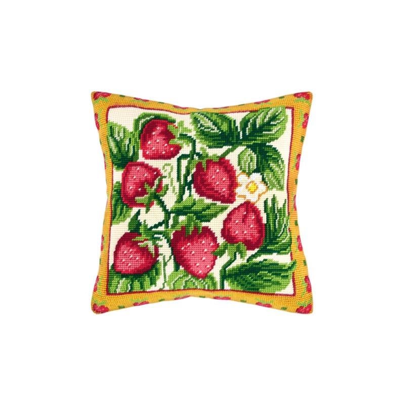 Набір для вишивки хрестиком подушки Чарівниця V-40 Полуниця (7308)