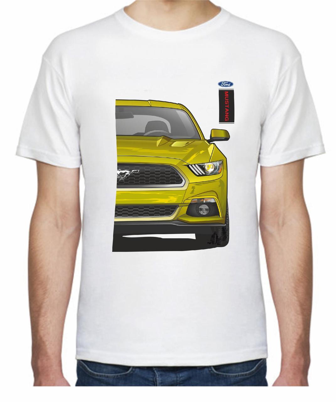 Футболка мужская Avtolife Ford Mustang F 115163 L Белый (2498725785)