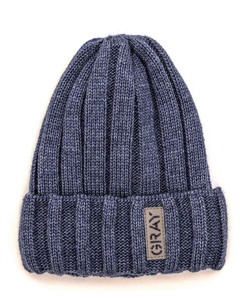 Шапка детская для мальчиков Грей D826 флис 46-50 см меланж Синий