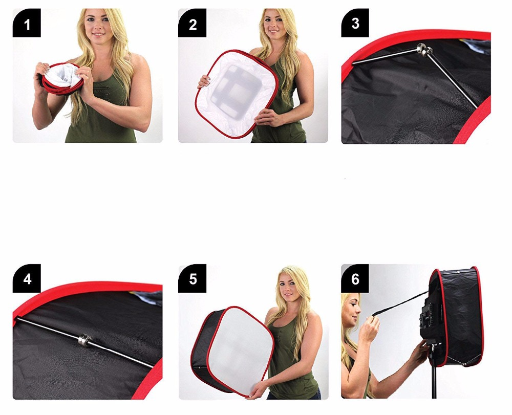 Софтбокс диффузор рассеиватель Softbox для Led панелей и накамерного света 41х41 см - фото 2