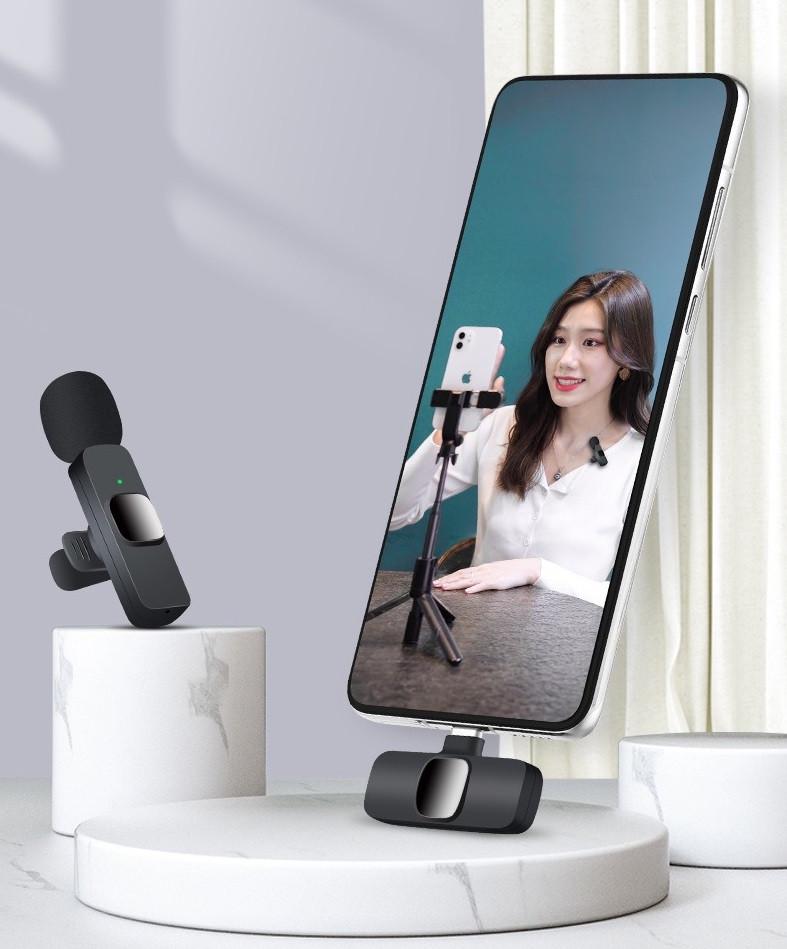Микрофон петличный беспроводной для Android/iOS 2 шт. (000739) - фото 7