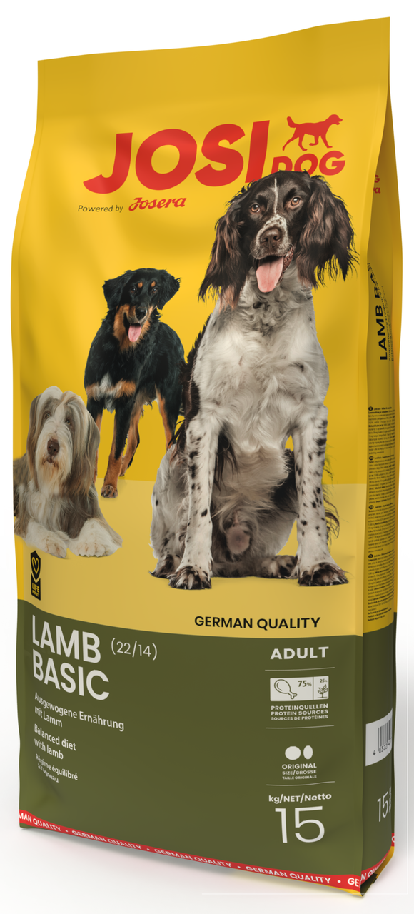 Корм сухий для собак JOSERA JosiDog Lamb Basic всіх порід з ягнятком 15 кг (1870627093)