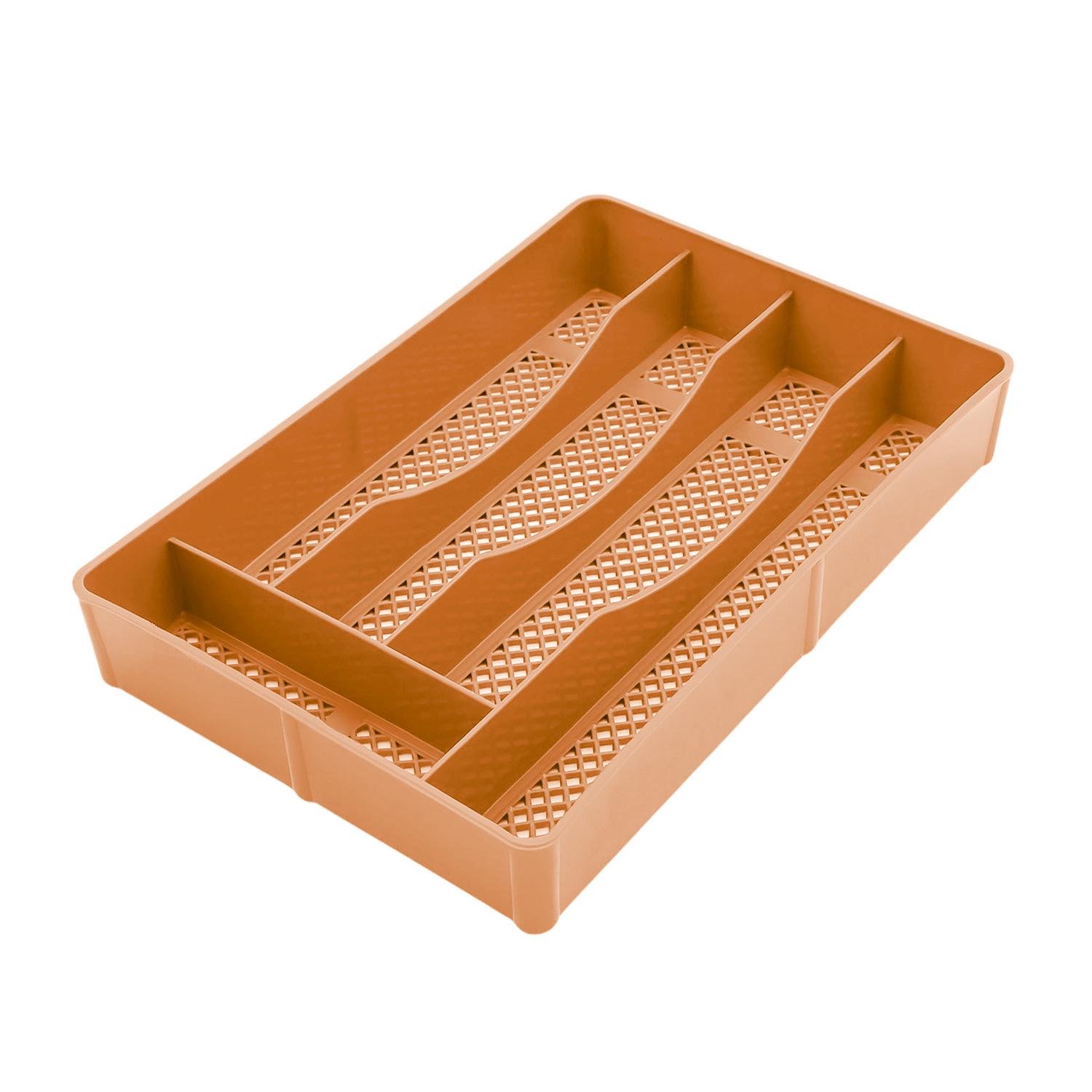 Лоток для столовых приборов с 5 отделениями пластиковый 32х22х5,5 см Коричневый Лоток для столовых приборов с 5 отделениями пластиковый 32х22х5,5 см Коричневый
