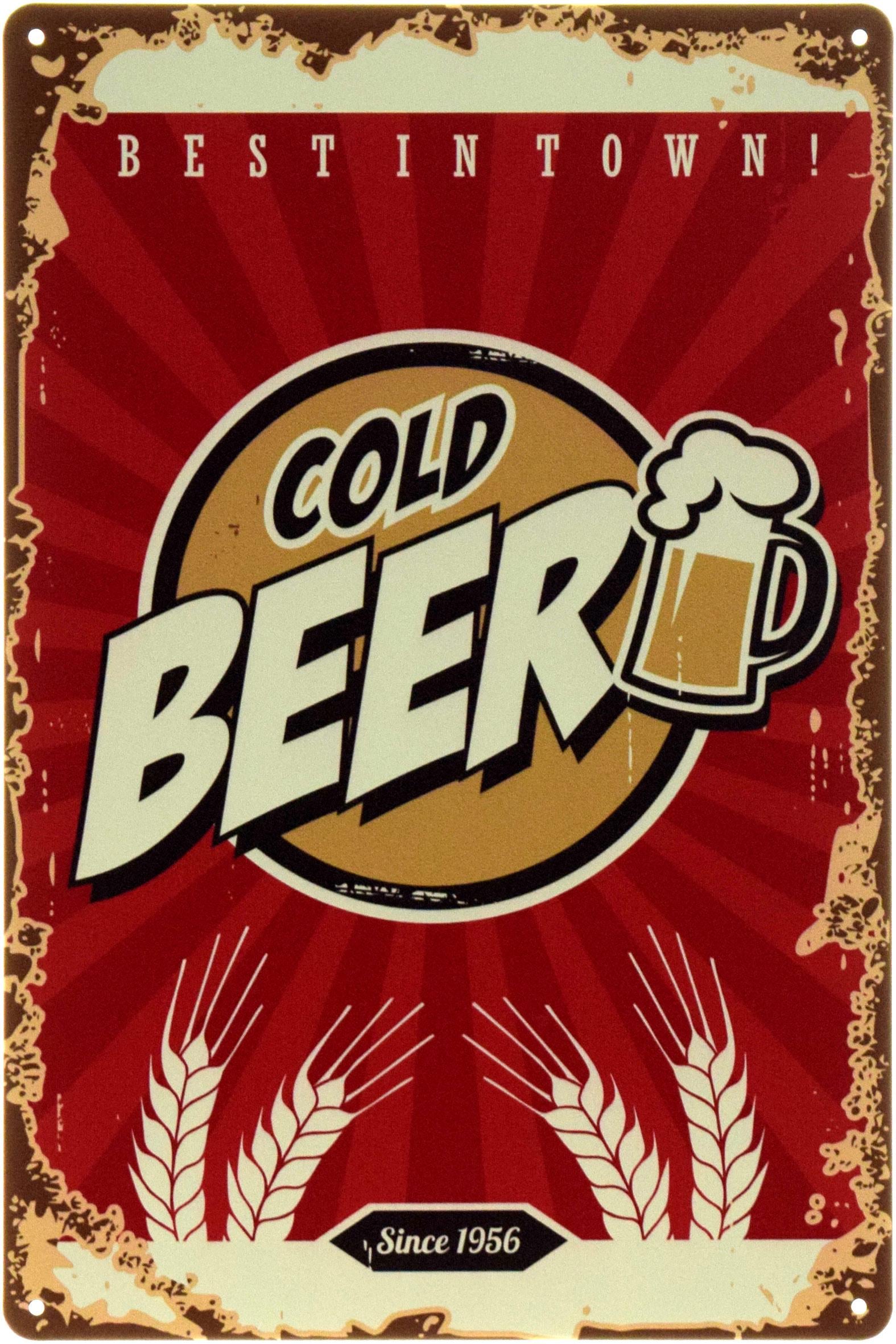 Табличка металева "Best In Town Cold Beer" 20x30 см (ms-104410) Табличка металева "Best In Town Cold Beer" 20x30 см (ms-104410)