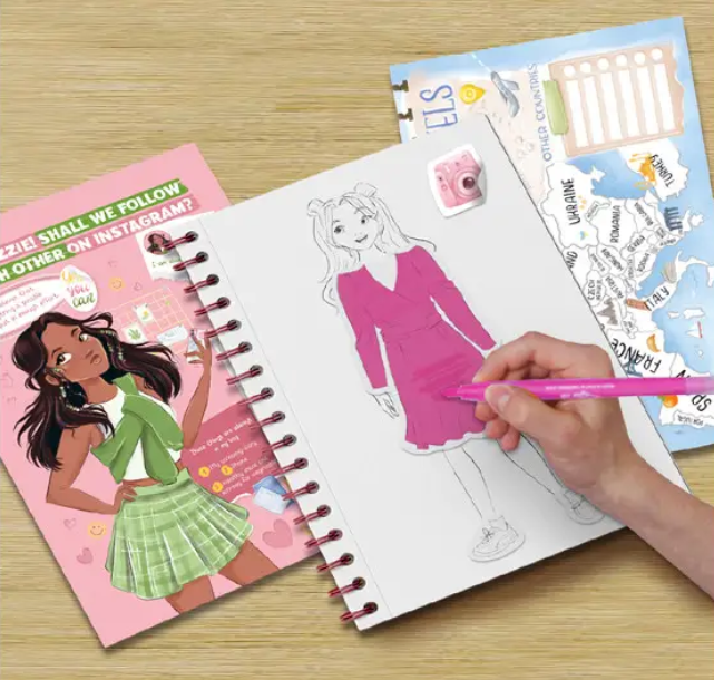 Набір креативної творчості UGIRL Lizzie 300954 DoDo 10 маркерів блокнот 25х176 см - фото 3 Набір креативної творчості UGIRL Lizzie 300954 DoDo 10 маркерів блокнот 25х176 см - фото 3