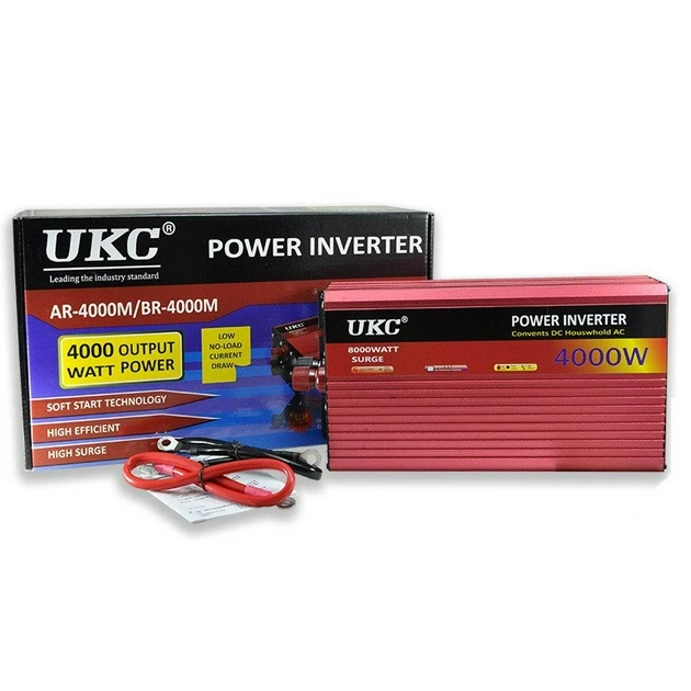 Перетворювач інвертор UKC 12V-220V AR звуковий сигнал 4000 W (20263444)